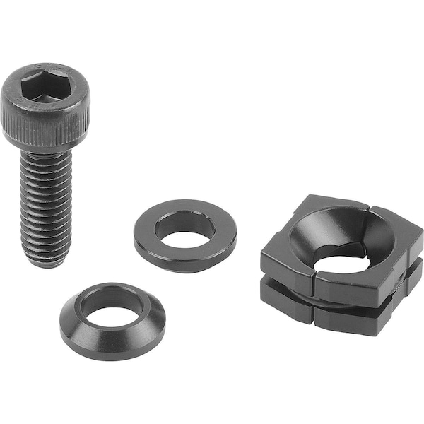 Kipp Wedge Clamp Smooth, Form:B W. Sckt. Head Screw D=M05X16, L=9, 6, Steel Hardened And Black Oxid Fi K1167.21205 - main
